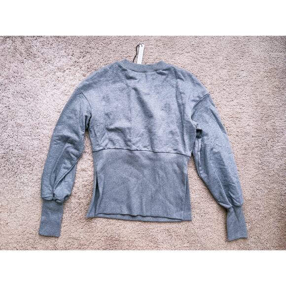 NWT Susana Monaco Cinched Knit Sweatshirt Blouson Bust Small Gray Capsule Layer - Picture 5 of 8